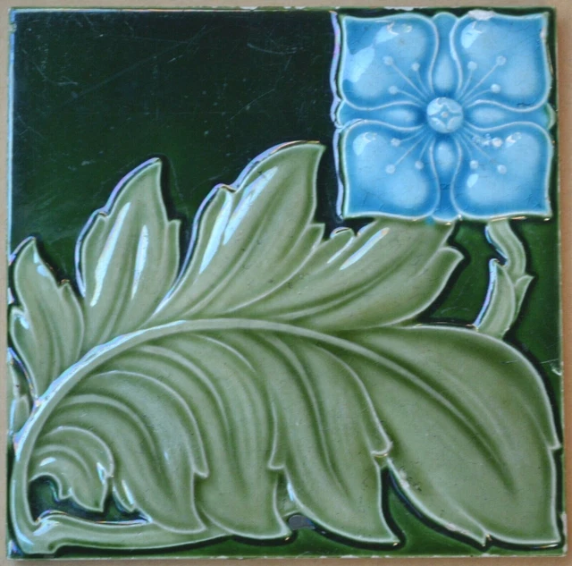Alfred Meakin - Antique Art Nouveau Majolica Tile C1900