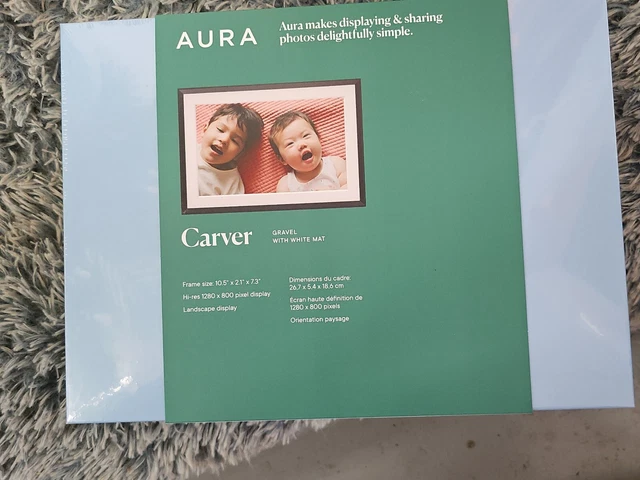 Aura Carver Gravel with White Mat Wi-Fi App Connect Share Photos & Videos Smart