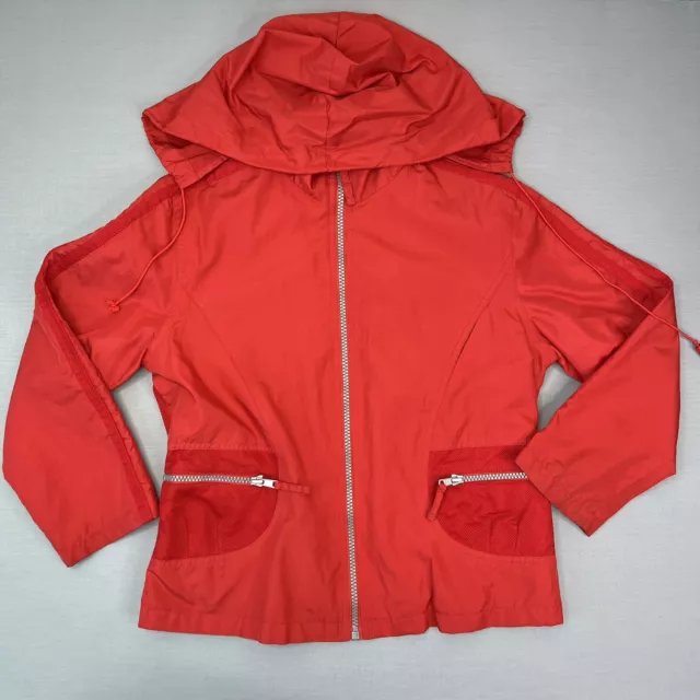 Giacca Pixel Parka Età 8 Anni Bambini Ragazze Cappuccio Rosso Cerniera Tasche Manica Lunga