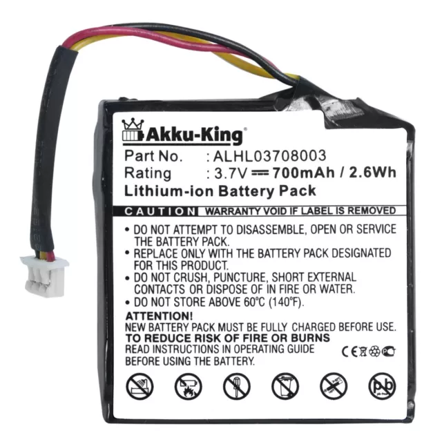 Akku-King Navi Accu Batterie für TomTom Start 20 / Start 25, ALHL03708003