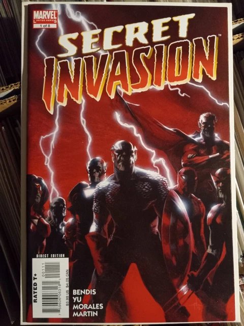 Secret Invasion 1 Marvel Comics 2008 Dell’Otto Cover Skrulls NM-