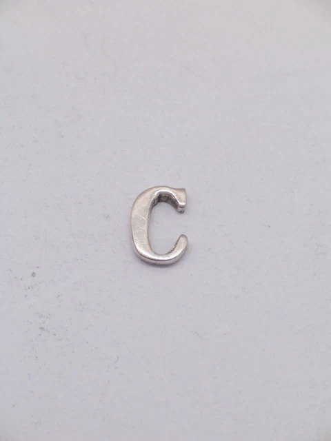 Broche De Veste Avec Initiale - C - en Argent 925 - Pins - Lettre - Alphabet
