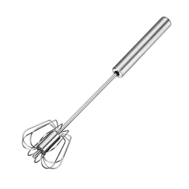 Semi-automatic Egg Beater 304 Stainless Steel Egg Whisk Manual Hand Mixer Self