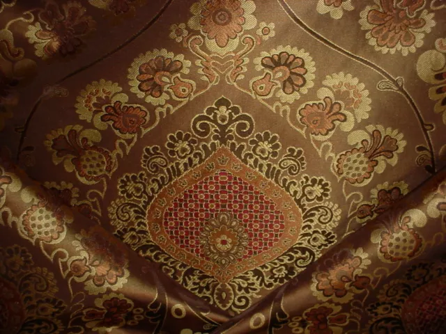 6-5/8Y Lee Jofa French Arabesque Floral Medallion Silk Upholstery Fabric