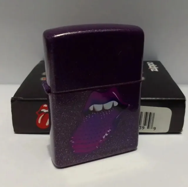 Zippo 2005 L 05 The Rolling Stones Spikey Tongue Purple Shimmer