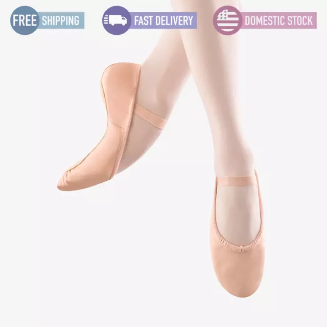 Ballet Shoes Leather Full Sole - Pink - Women - DANSOFT S0205L