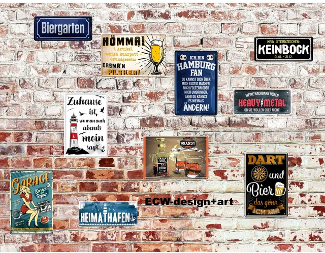 Retro Blechschild Mit Spruch „Ein Genie Besteht Zu 1% Aus Talent“ – 28x12 Cm, Vintage-Design, Perfekt Als Geschenk Oder Deko