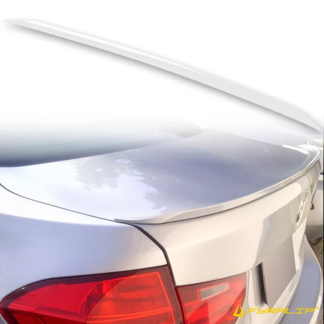 Fyralip Y23 Painted 300 White Boot Lip Spoiler For BMW 3 Series F30 Saloon 12-19