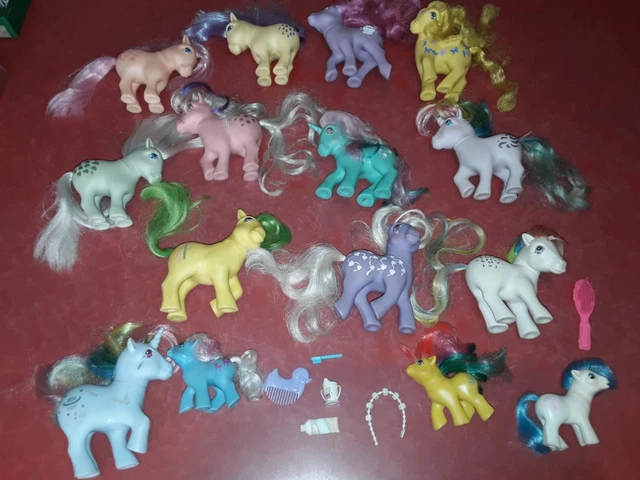 Lot 4 Mon Petit Poney Hasbro 1985 - Figurines Vintage Neuves, Fabrication Hong Kong