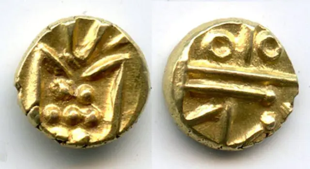 Superb gold fanam, Dutch VOC in Tuticorin, c.1658-1779, SE India (Herrli #3.07.0