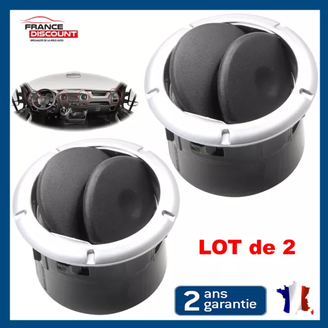 2 Grilles D'aeration Ventilation Argent Avant Prevu Pour Master 3 Movano B Nv400