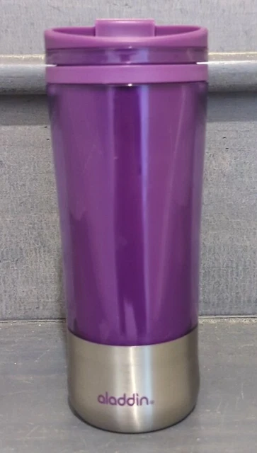 Purple Aladdin Insulated Travel Mug 16 oz Stainless Steel Bottom