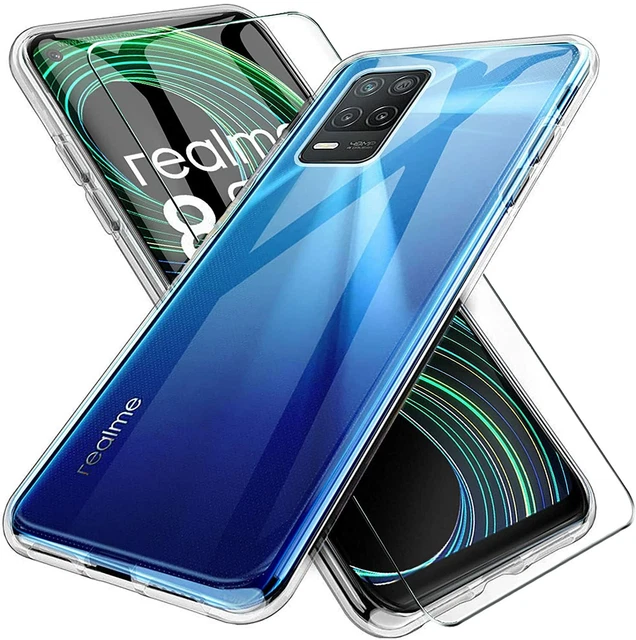 Funda Rígida + Protector De Pantalla De Vidrio Templado Para Realme C31 - Transparente, Kit Completo