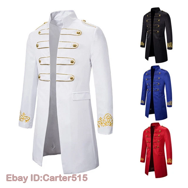 MENS MILITARY TAILCOAT Suits Jacket Tuxedo Fancy Dress Victorian Frock