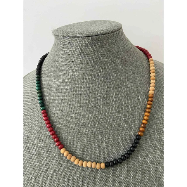 Rasta colorful wooden bead necklace Rasta colorful wooden bead necklace