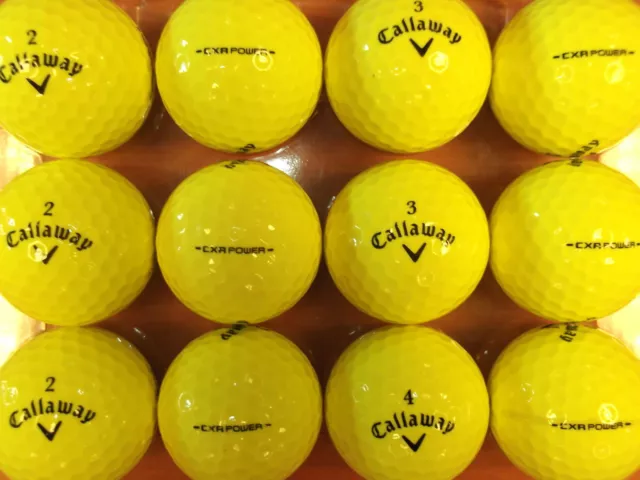 24 Callaway Cxr Power Yellow Golf Balls  Pearl/Grade A Lake Balls  Free P&P