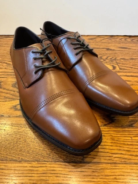 UNLISTED KENNETH COLE Lesson Plan Cognac Brown Dress Shoes Mens Size 7 New  $28.99 - PicClick
