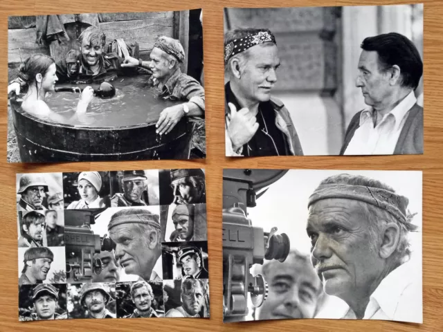 Sam Peckinpah on the set: CROSS OF IRON 4 rare candids WWII STEINER James Coburn