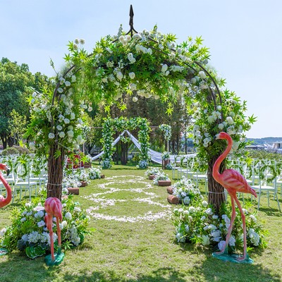 Rankhilfe dunkelgrün Rankbogen Metall Royal Rosenbogen Gartendeko Rosengitter 