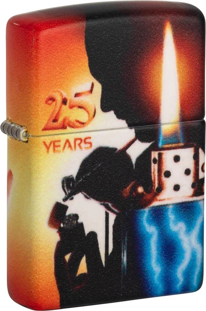 Zippo Original lighter Regular/White Matte 540° Color Image Mazzi 25th Design