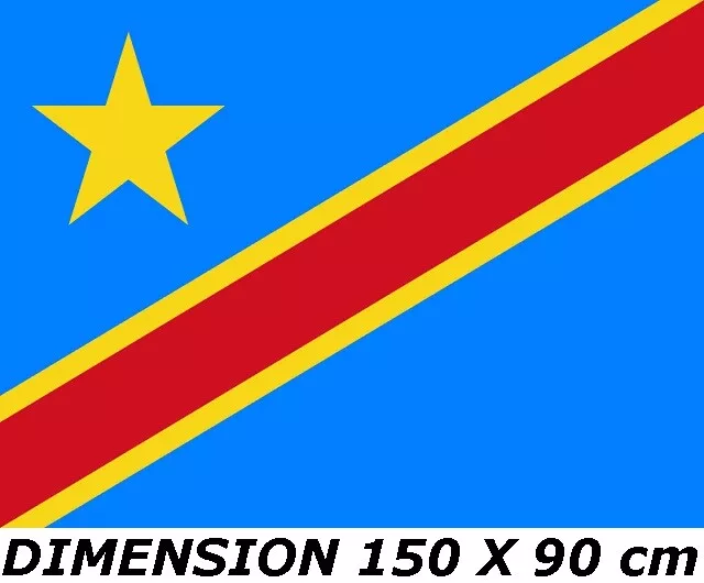 DRAPEAU 150 X 90 cm RDC CONGO CONGOLAIS flag no fanion écharpe maillot ...