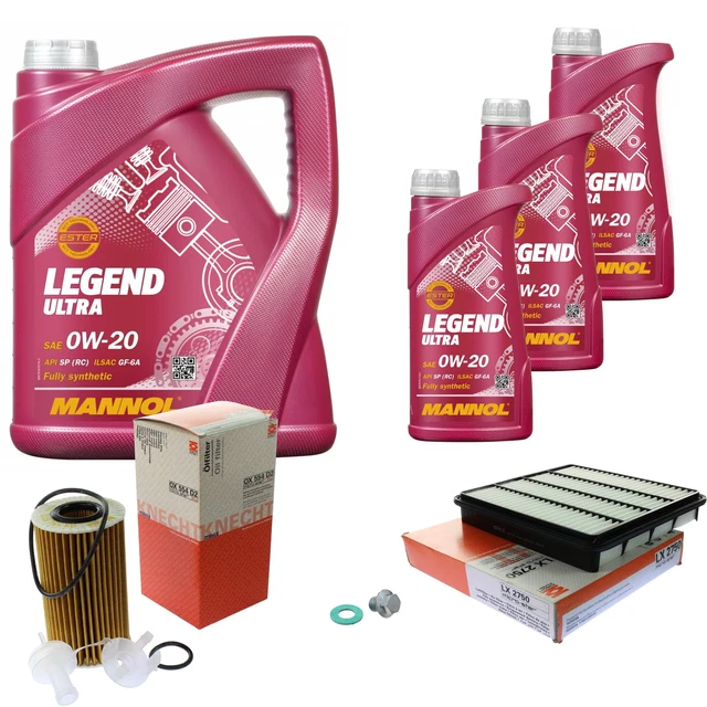 Pacchetto di ispezione pacchetto di manutenzione filtro con 7 l 0W-30 olio motore LongLife 3 FE, filtro olio vite di scarico olio