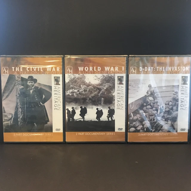 AMERICAN HERITAGE DVD LOT Civil War WWI D-DAY WWII Documentary Series ...