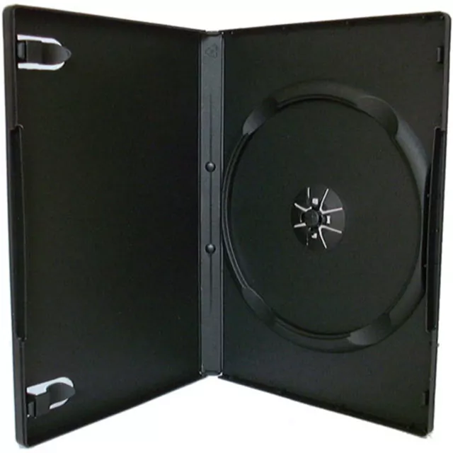 50 X Single CD DVD Blu ray Case Black 14mm Spine HIGH QUALITY