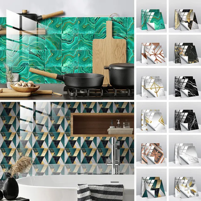 10 hojas azulejos de pared autoadhesivos backplash 10 estilos desmontables decoración del hogar