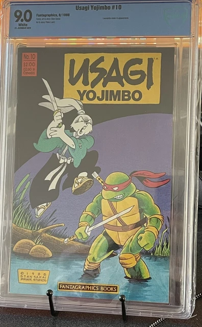 Usagi Yojimbo #10 CBCS 9.0 (1988 - First Print) TMNT Leonardo X-Over Not CGC