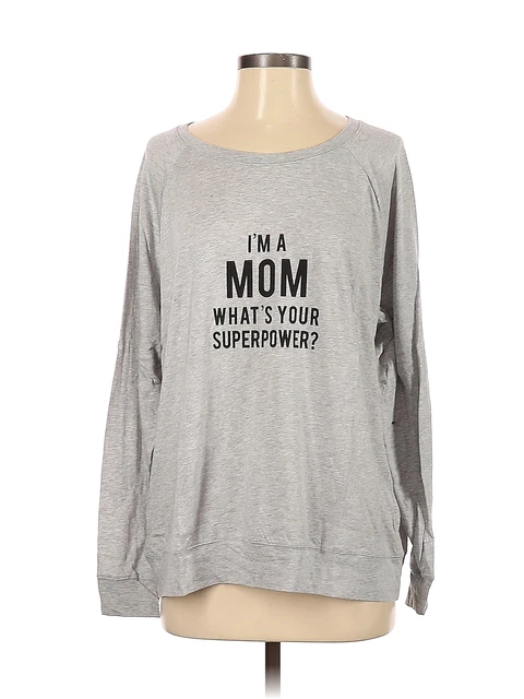 EMI JAY Women Gray Long Sleeve T-Shirt S