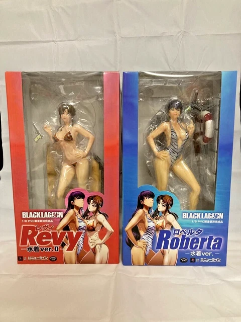 Black Lagoon Revy Roberta set of 2 Swimsuit Version 1/6 Scale PVC Figure Toy