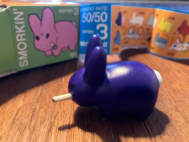 Frank Kozik Smorkin Labbit 3 vinyltoy Kidrobot 45 mm purple 3/50