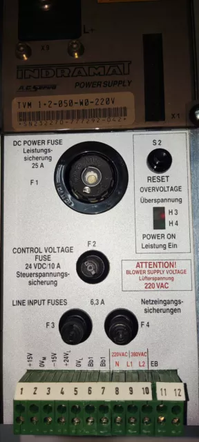 Indramat Power Supply AC TVM 1-2-050-W0-220V
