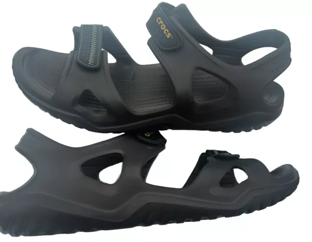 CROCS 💥MEN'S SWIFTWATER River ANKLE STRAP Sandals GREEN SZ. 13 NEW 💥 ...