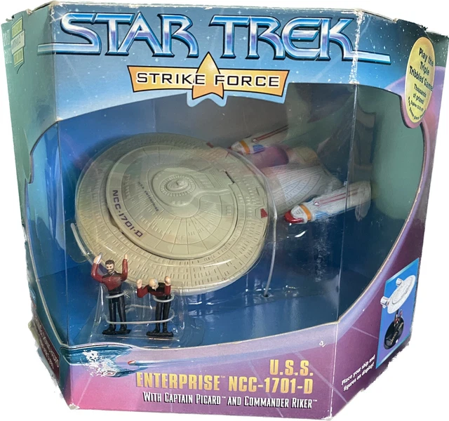 STAR TREK STRIKE Force USS Enterprise NCC-1701-D W/Picard &amp; Riker ...