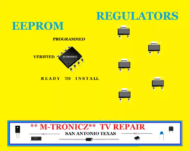 Vizio Vf550M Main Board# 3655-0022-0150 Repair Kit 6 Part Up To Date Eeprom