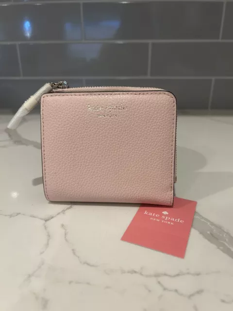 NEW Kate Spade Eva Small L Zip Bifold Wallet Rose Pink