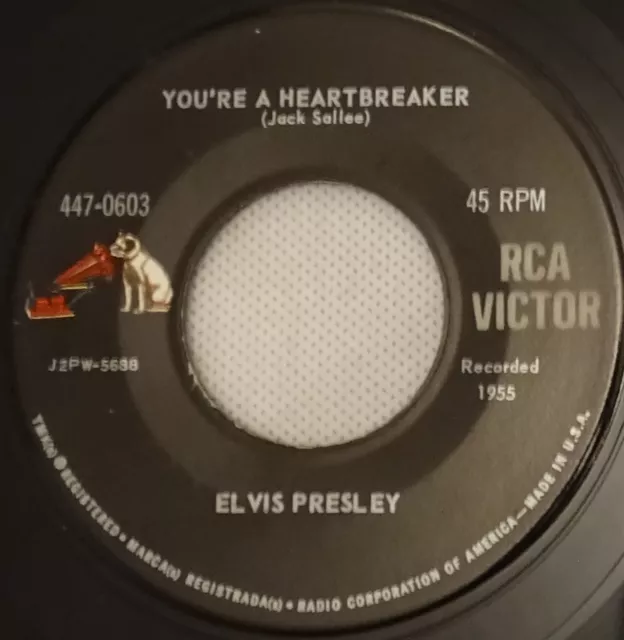 ELVIS PRESLEY Original USA GOLD STANDARD 45. MILKCOW BLUES BOOGIE. RCA 447-0603.