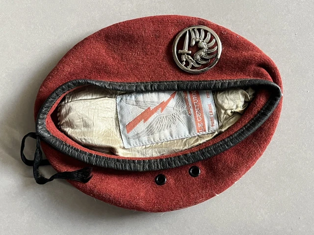 Béret rouge modèle 53 TAP Para Colonial BPC Métro RCP Commando Algérie Algeria