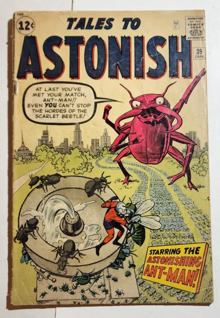 TALES TO ASTONISH #39 Early Ant-Man, Marvel Silver Age 1962