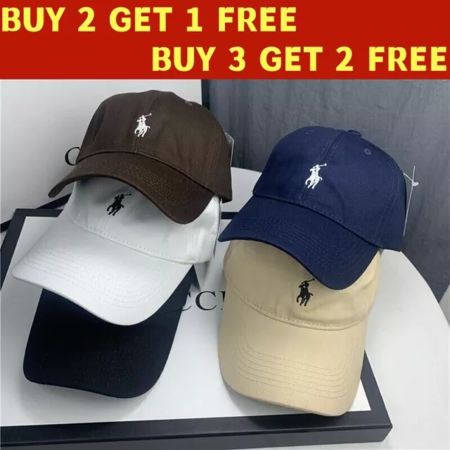 Hot Sell Polo Cap Mens Womens Baseball Unisex Classic Hat Gift Adjustable UK