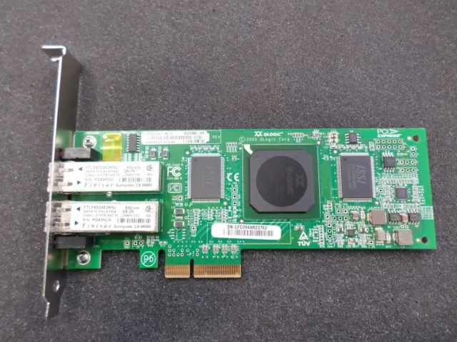 HP Qlogic QLE2462 Dual 4 GB PCI-E HBA Fibre FC-Karte 407621-001 AE312A volle Höhe