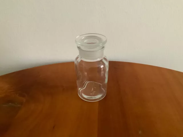 Apothekerflasche Glas mit geschliffenem Stopfen Standflasche 125 ml Vorratsglas