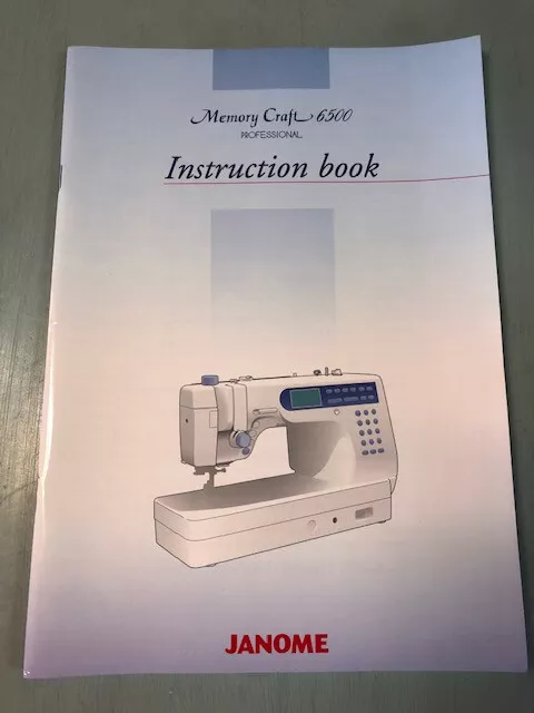Janome 6500 Memory Craft Sewing Machine Quilting Instruction Manual FREE SHIP