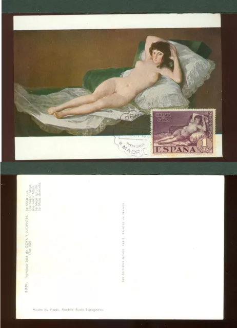 Br1699 Cartolina Quadro La Maja Desnuda Del Pittore Goya -Nuova