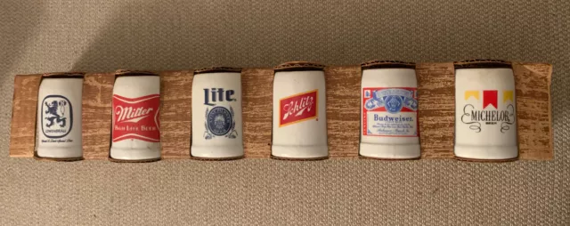 Vintage miniature German style Stoneware Beer Steins Collector Set