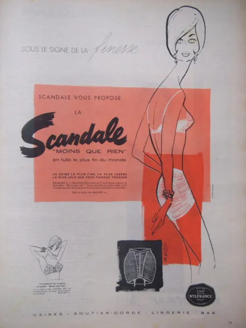 1961 The Scandal Sheath Press Advertisement Less Than Nothing - Advertising