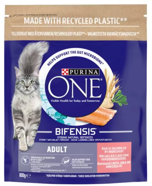 Purina One Adult Cat Dry Food Salmon & Whole Grains