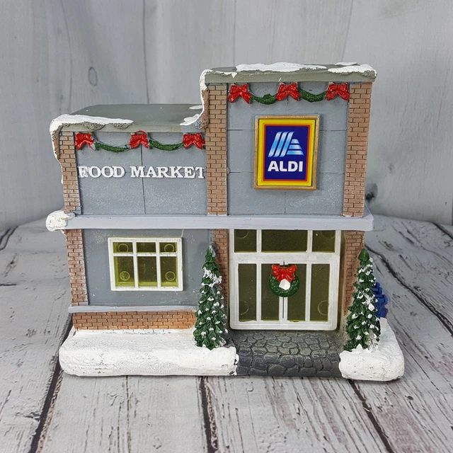 ALDI GROCERY STORE Christmas Village House 2022 Lighted 6 x 7" First